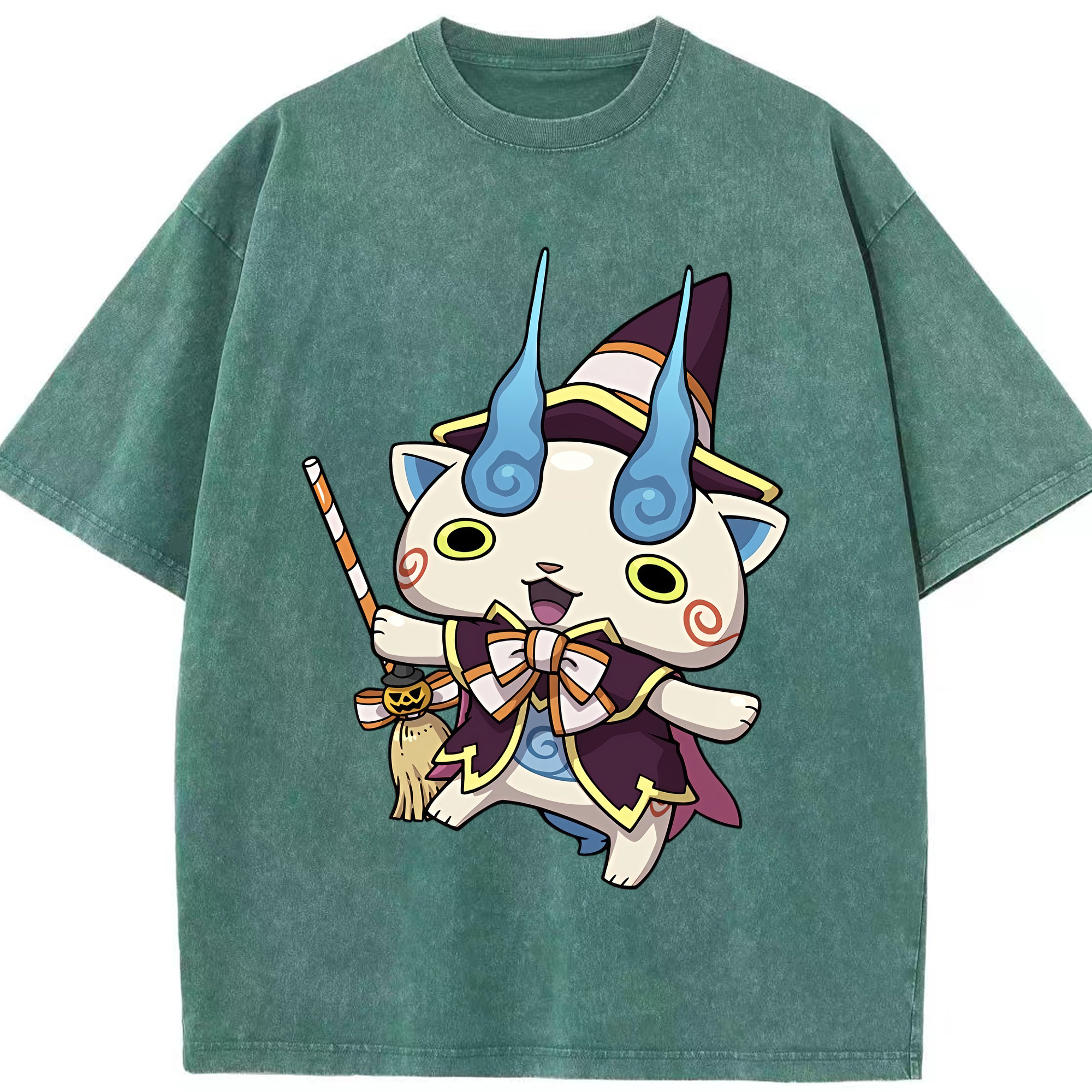 （画像用） 妖怪ウォッチ Yo-kai Watch 綿100% ヴィンテージ風 半袖Tシャツ（フロントプリント）